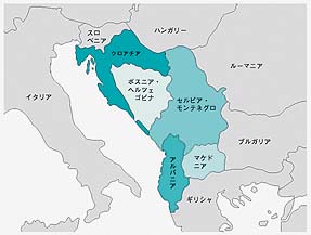 西バルカン諸国地図
